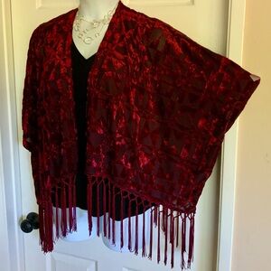 LILLY WHITE..Burnout velvet top